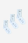 3 Pack OONA Crew Socks - White