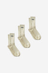 3 Pack OONA Grip Socks - Cream